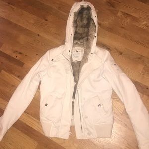 Abercrombie and Fitch fur jacket. Great condition.